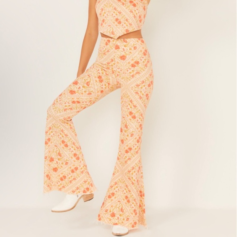 SHOW ME YOUR MUMU WOMEN'S BELMONT PAISLEY PRINT PULL ON TROUSER PANTS